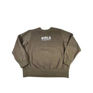 Sorella Girls Tour Olive Green Cotton Sweatshirt XL Unisex Crewneck Long Sleeve